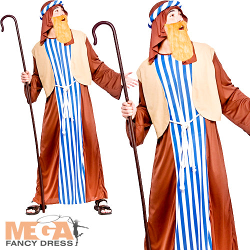 Men's Joseph Nativity Shepherd Fancy Dress Christmas Costume