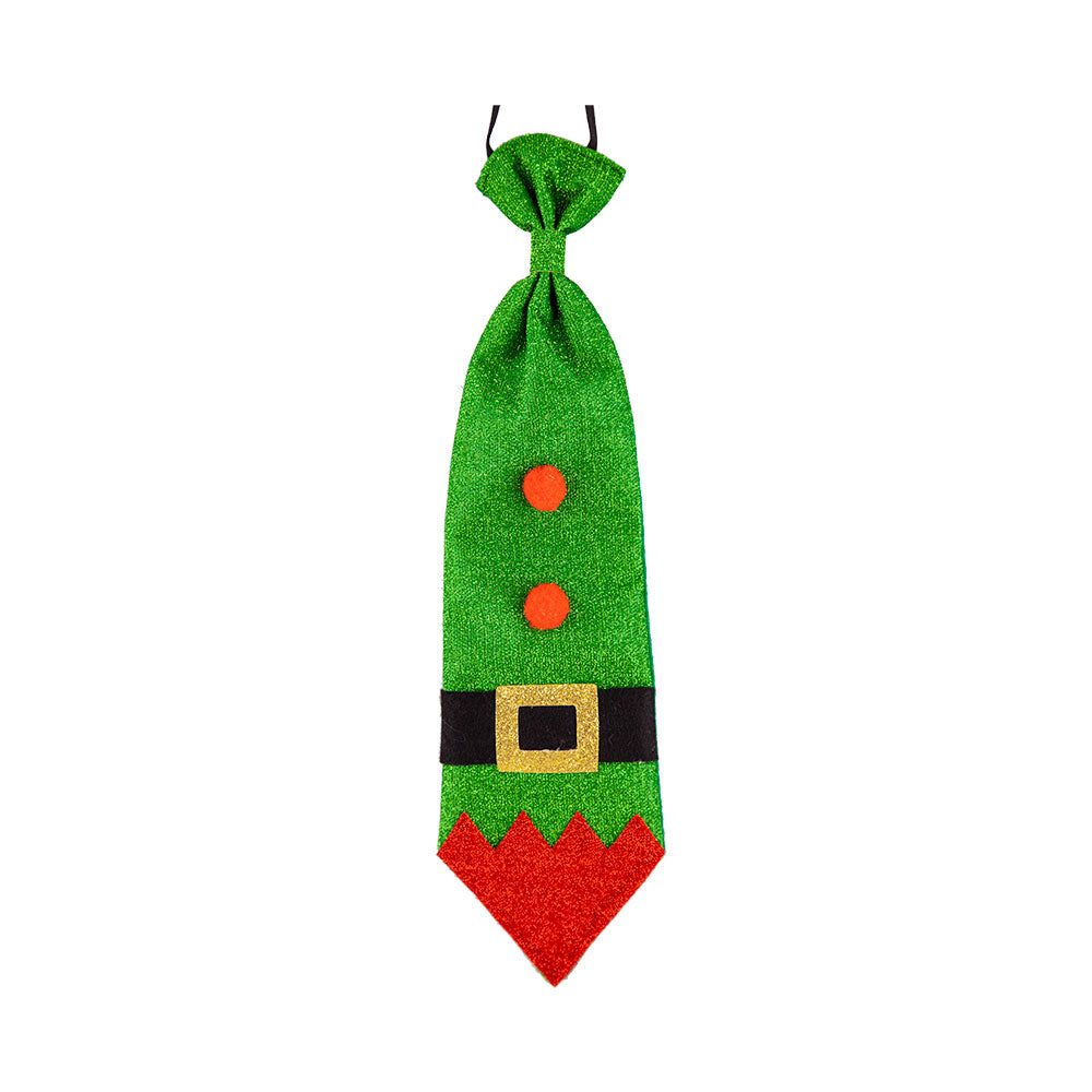 Glitter Christmas Elf Themed Sparkling Tie