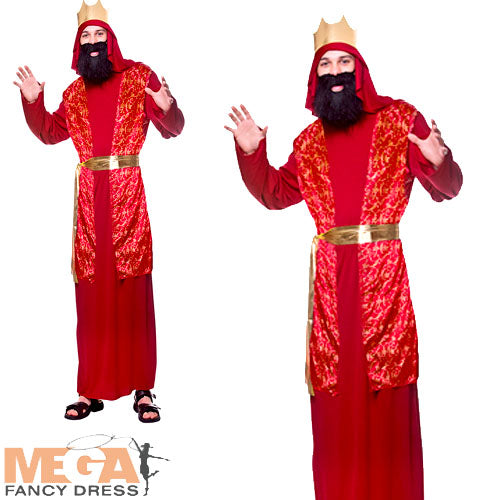Men's Red Wise Man Nativity Costume