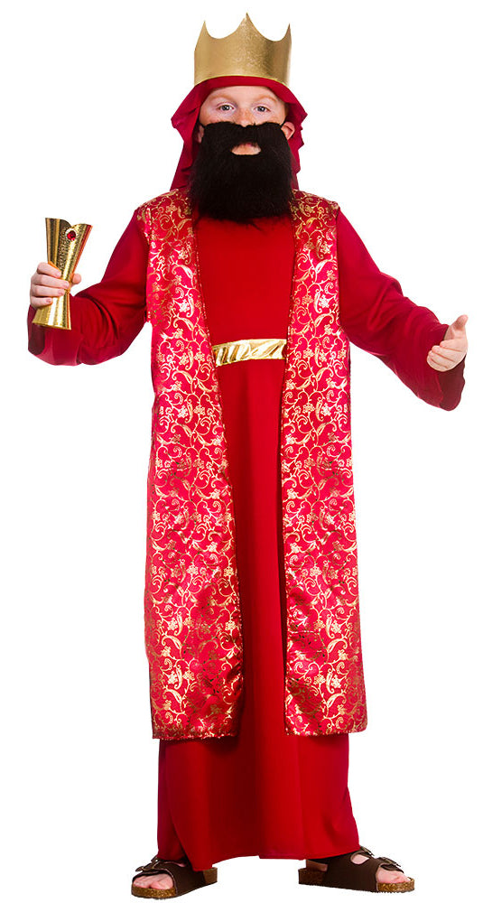 Boys Red Wise Man Christmas Nativity King Costume