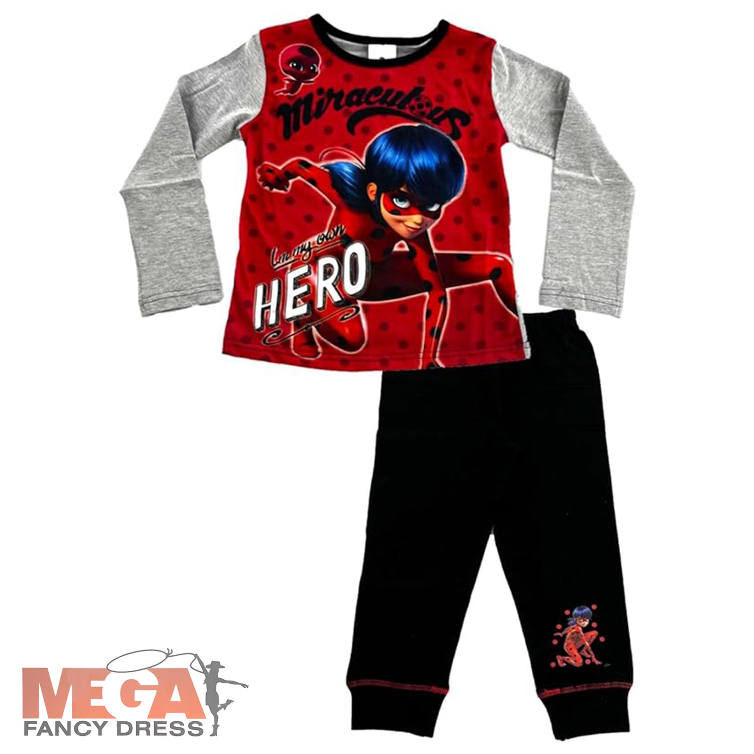 Official Girls Miraculous Ladybug Pyjamas Mega Fancy Dress UK