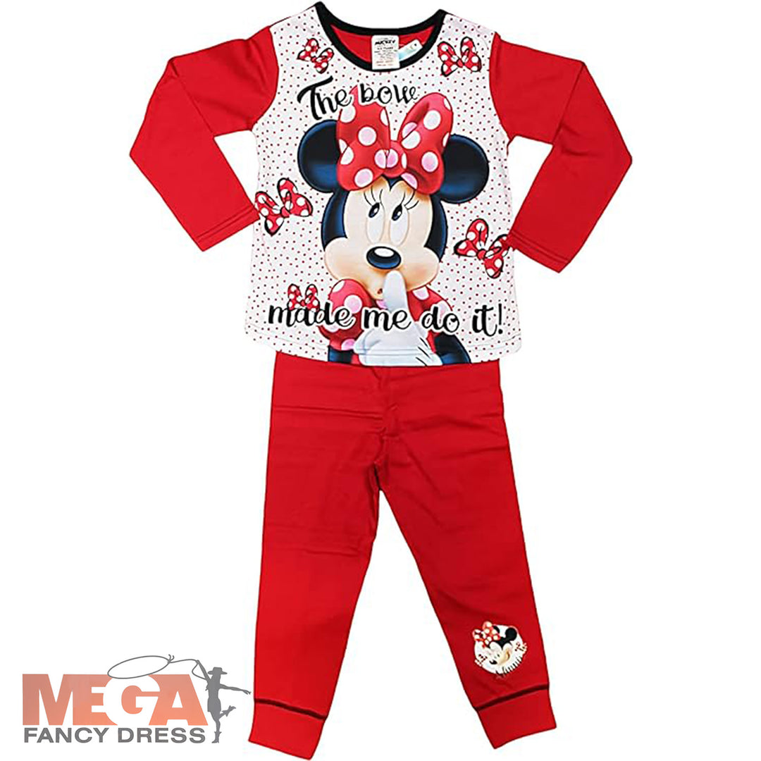 Official Girls Disney Minnie Mouse Pyjamas