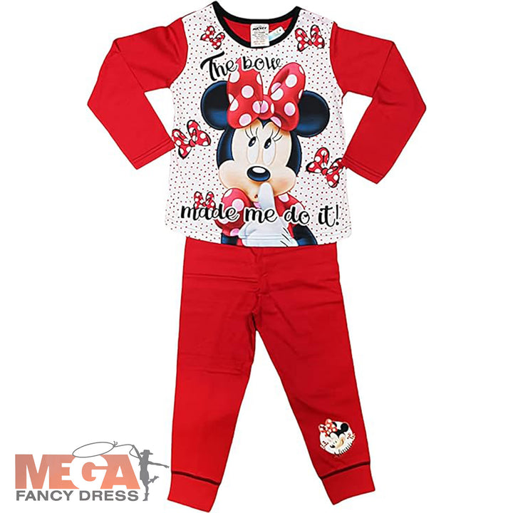Official Girls Disney Minnie Mouse Pyjamas