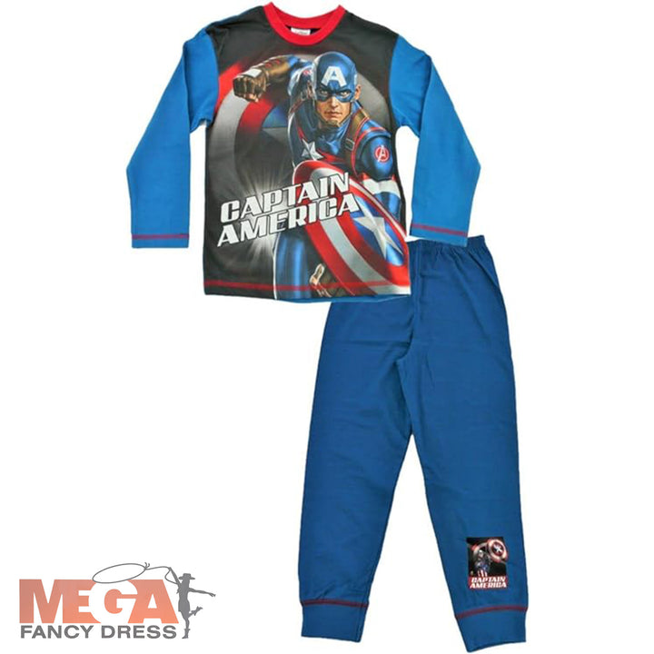 Official Boys Captain America Superhero Pyjamas