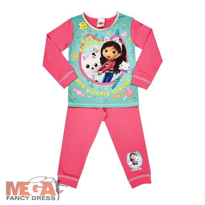 Official Girls Gabbys Dollhouse Hug Attacks Pyjamas