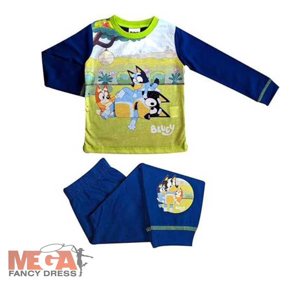 Official Boys Dark Blue Bluey Pyjamas