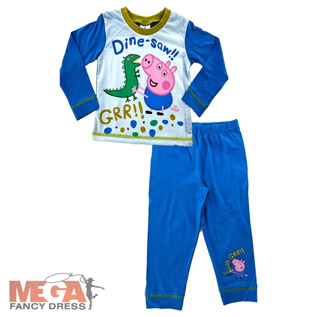 Official Boys Peppa PIg George Dine-Saw Pyjamas