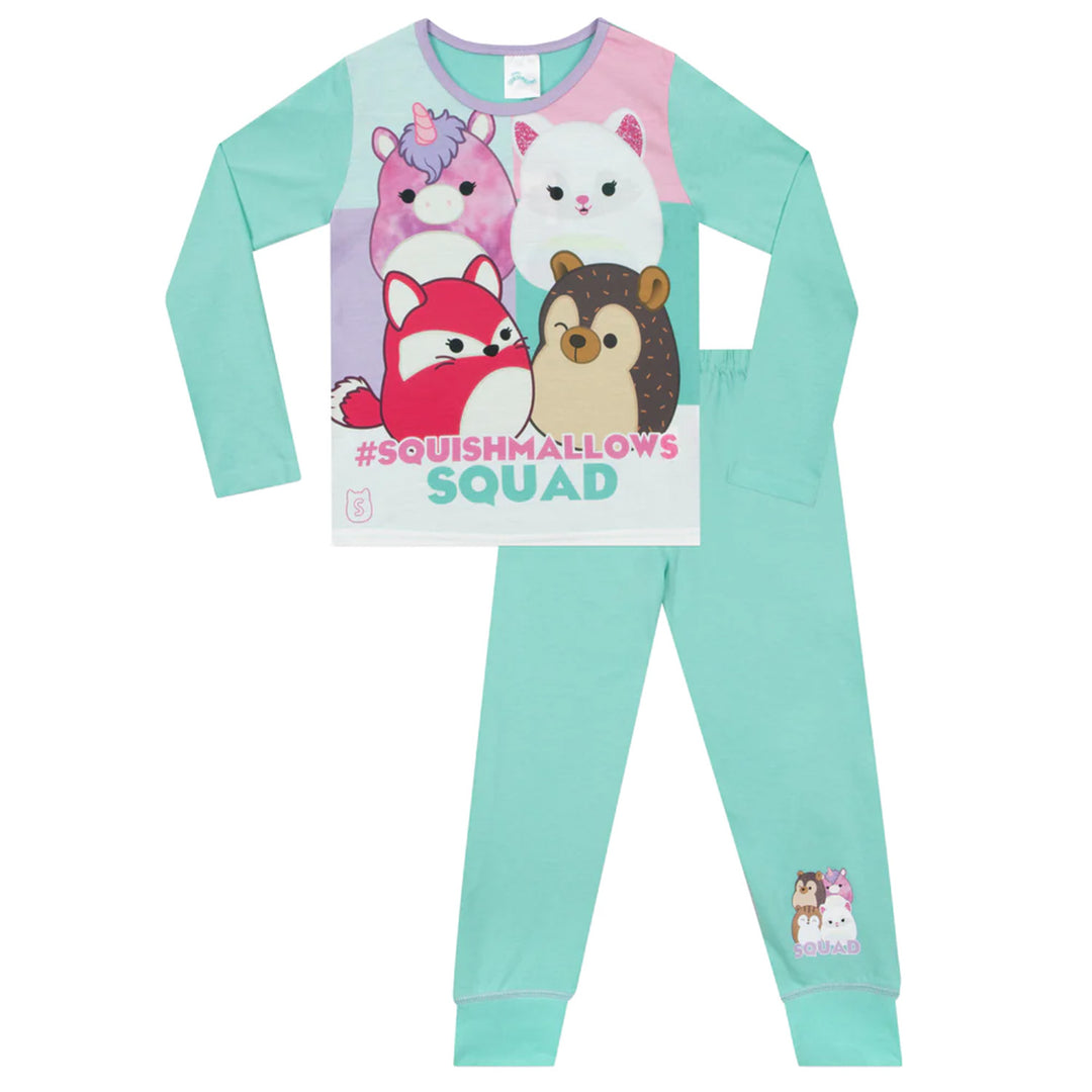 Official Girls Squishmallow Green Pyjamas