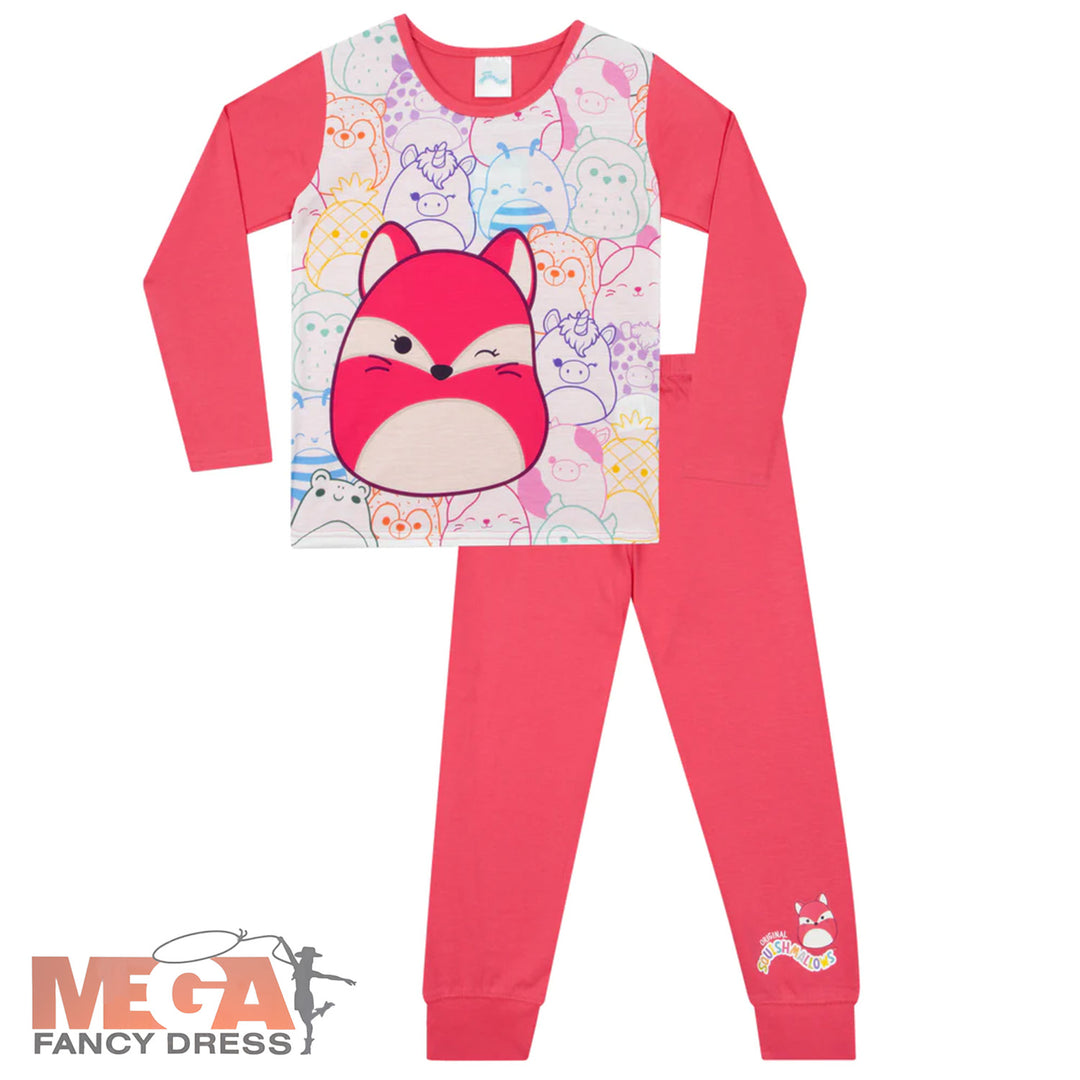 Official Girls Squishmallow Red Pyjamas