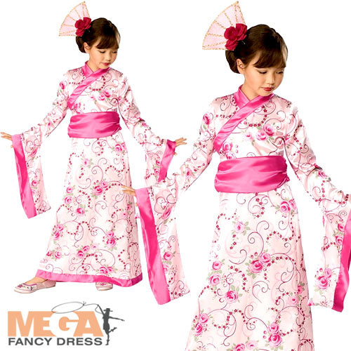 Girls Asian Princess Geisha Japanese National Fancy Dress