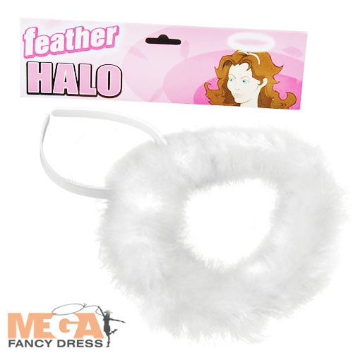 Feathery White Halo Headband