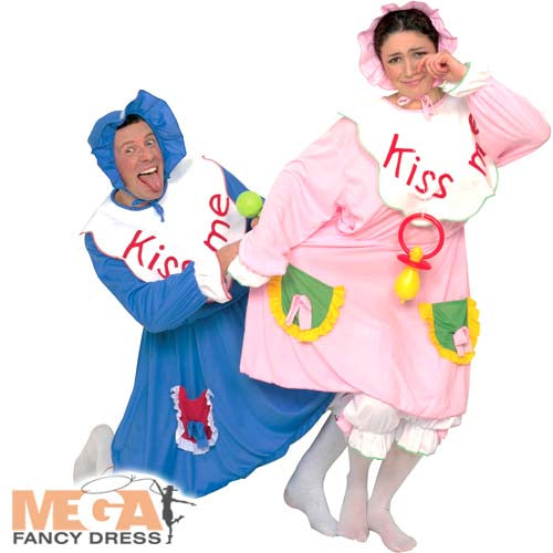 Adults Blue Big Baby Novelty Stag Hen Funny Fancy Dress Costume