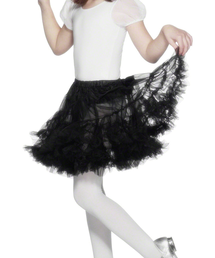 Girls Layered Black Petticoat