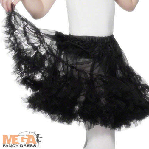 Girls Layered Black Petticoat