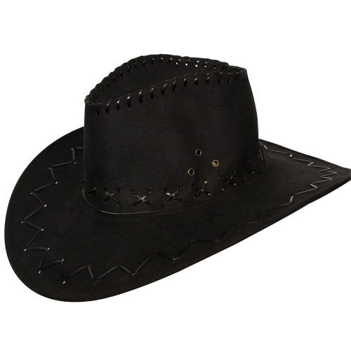 Black Suede Cowboy Hat