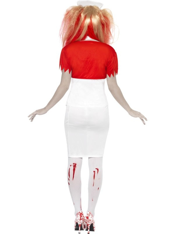 Ladies Blood Drip Nurse Halloween Costume Horror Fancy Dress