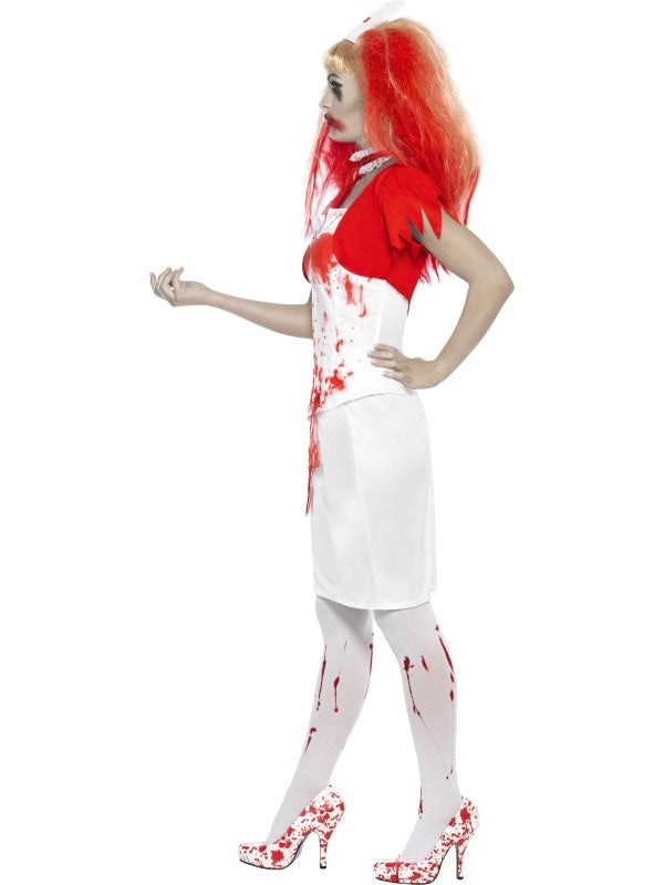 Ladies Blood Drip Nurse Halloween Costume Horror Fancy Dress