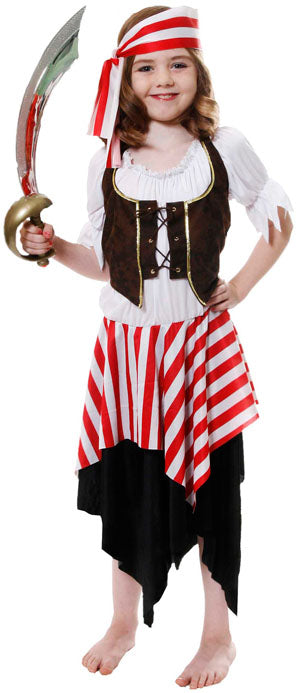 Girls Buccaneer Pirate Swashbuckling Adventure Costume