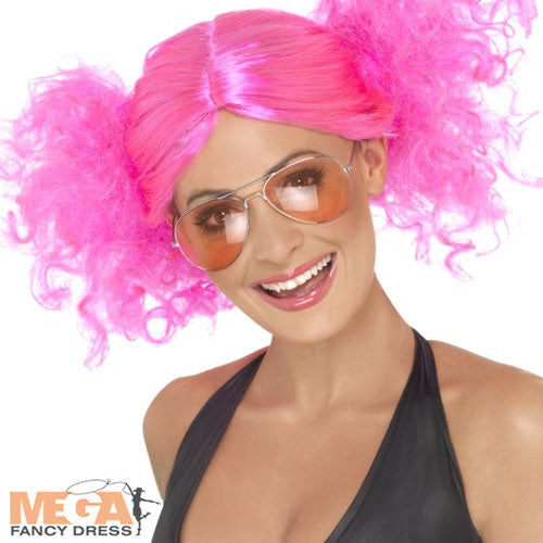 80s Pink Bunches Wig