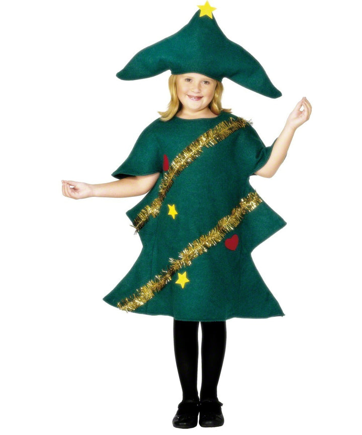 Kids Christmas Tree Fancy Dress Festive Costume