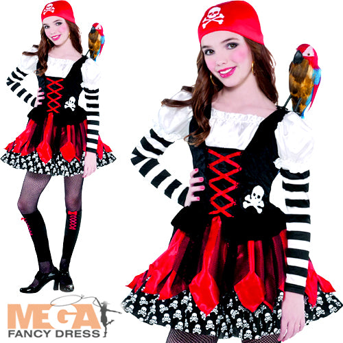 Girls Crossbone Cutie Pirate Adventure Costume