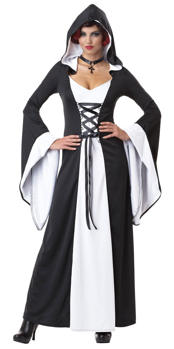 Black and White Hooded Costume Costume Accessory
