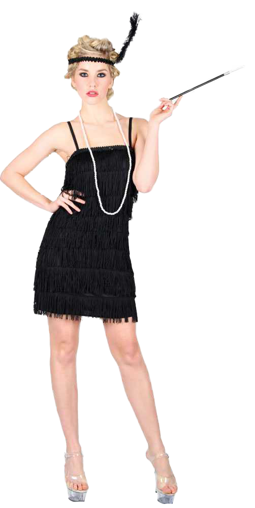 Black Showtime Flapper Roaring 20s Costume