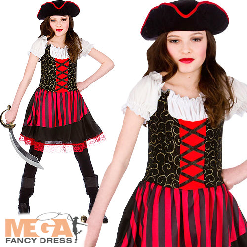 Girls Pretty Pirate Adventure Costume