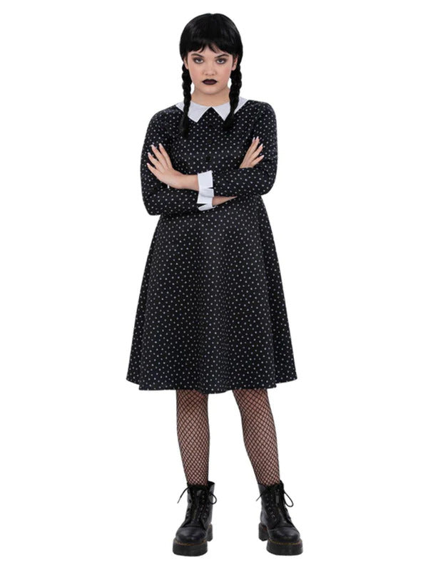 Girls Wednesday Gothic School Girl Costume