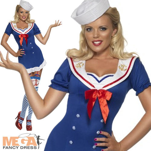 Fever Ahoy Sailor Costume Nautical Fancy Dress