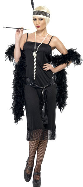 Ladies Fever Flapper Fancy Dress 1920s Charleston Costume