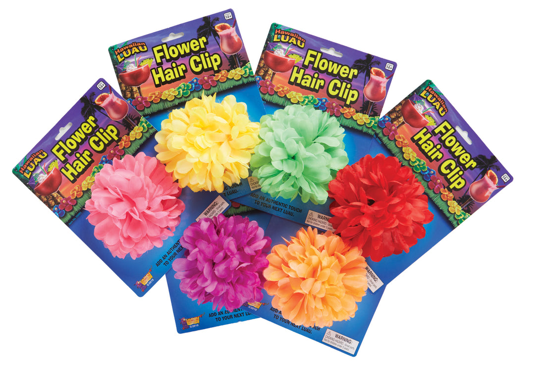 Ladies Flower Hair Clip Tropical Hawaiian Costume Accessory