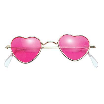 Pink Heart Shaped Glasses