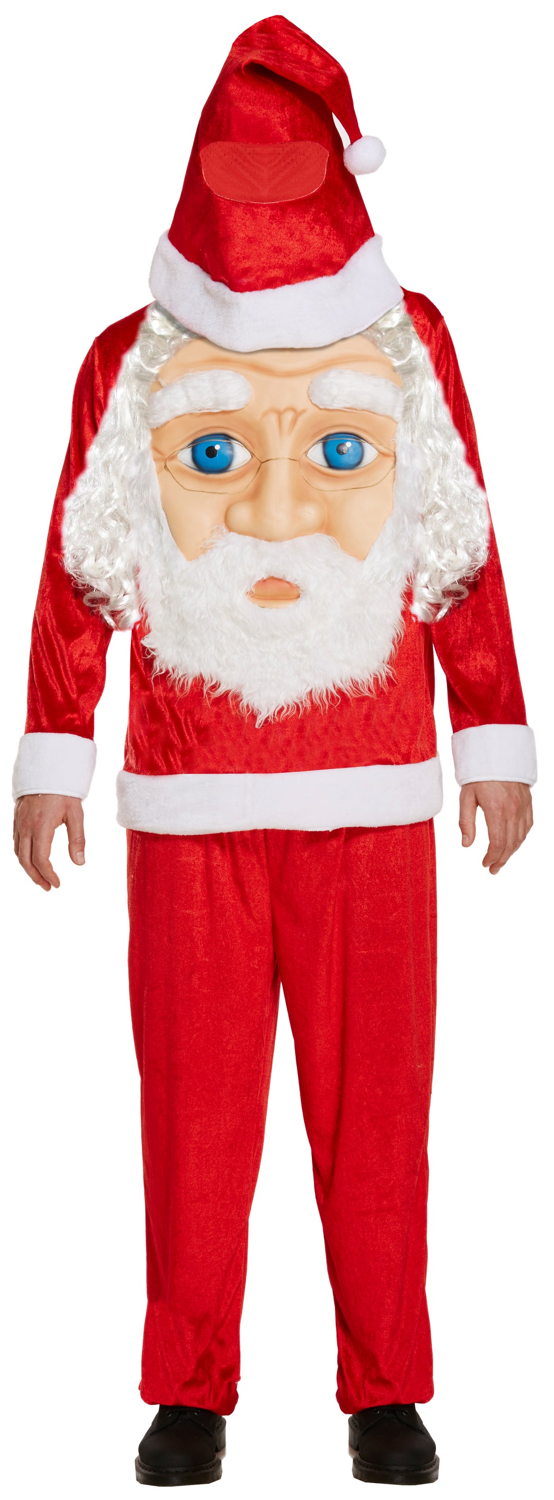 Santa with Jumbo Face Mens Costume