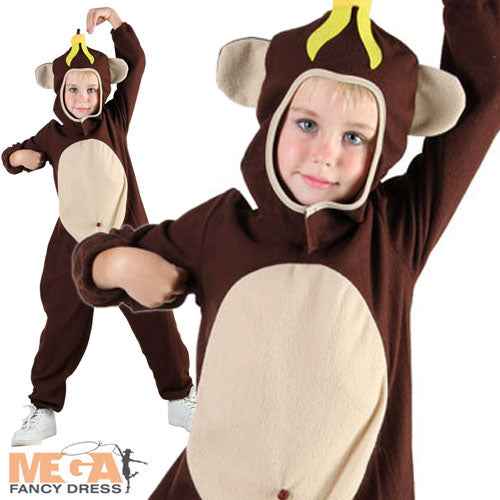 Kids Monkey Playful Jungle Animal Costume