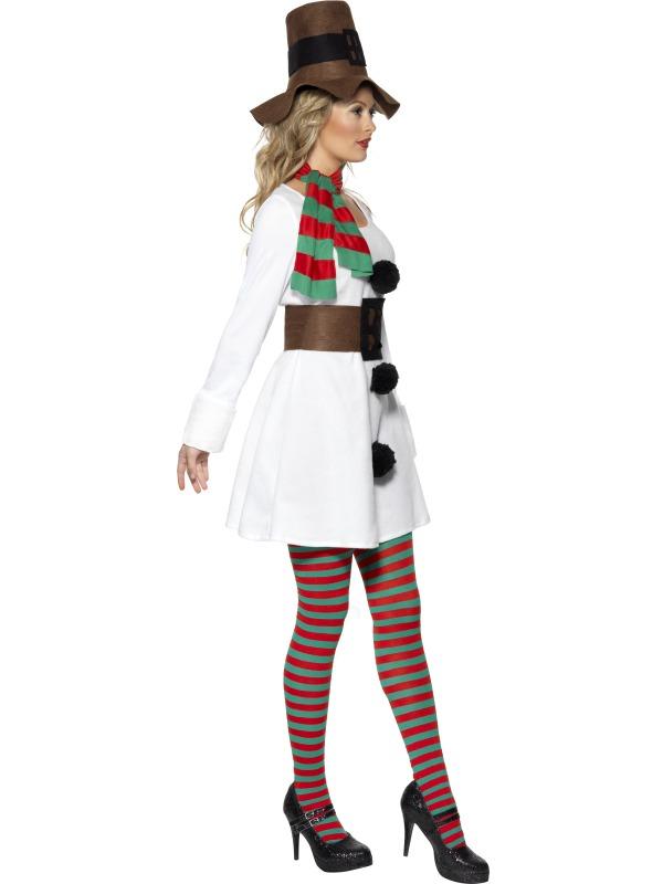 Ladies Miss Snowman Christmas Festive Holiday Costume