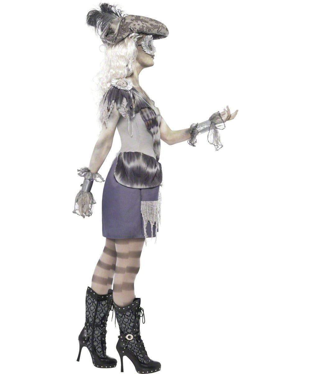 Ladies Halloween Zombie Ghost Pirate Fancy Dress Costume