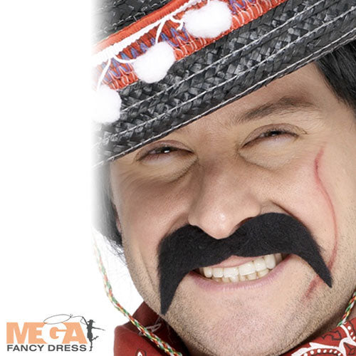 Adults Mexican Bandit Moustache Fancy Dress Accessory