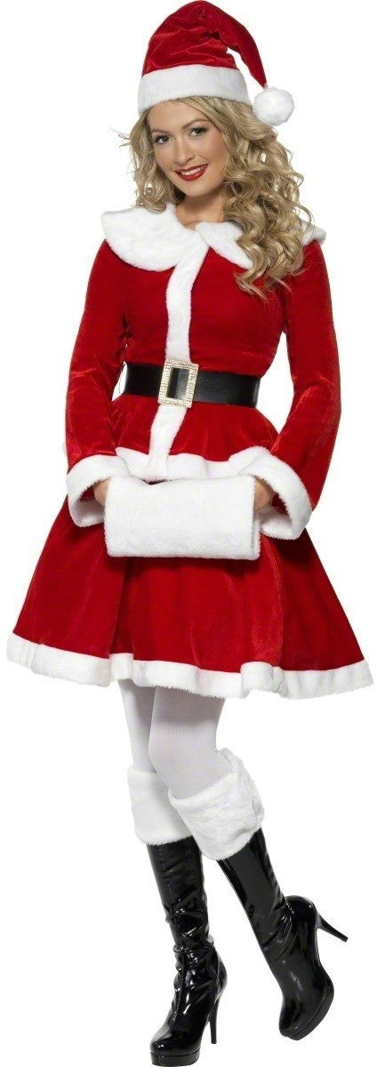 Ladies Miss Santa Claus Festive Mrs Father Christmas Costume