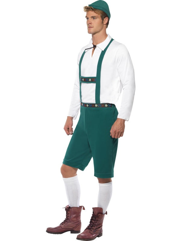 Men's Oktoberfest Bavarian German Beer Man Lederhosen Fancy Dress Costume