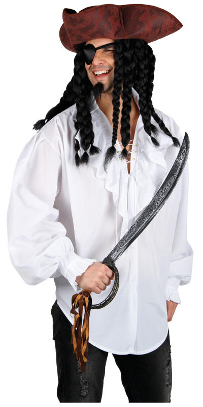 White Pirate Adventure Costume Shirt