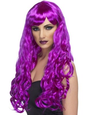 Purple Desire Long Curly Wig