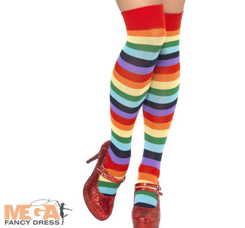 Multi Colour Clown Socks Costume Accessory