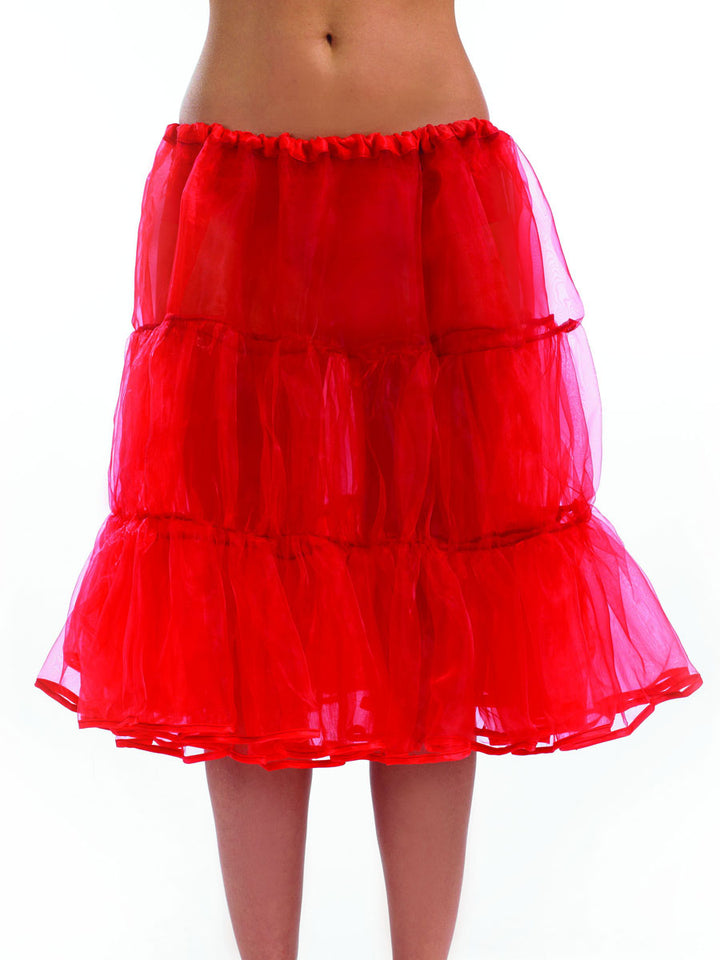 Ladies Long Red Underskirt Petticoat 50s Accessory Skirt