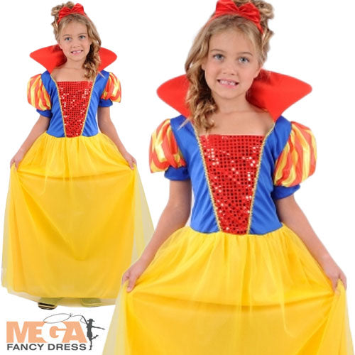 Girls Snow Princess Winter Fairy Tale Costume
