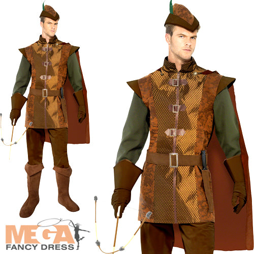 Men's Medieval Prince Robin Hood Hunter Book Day Costume