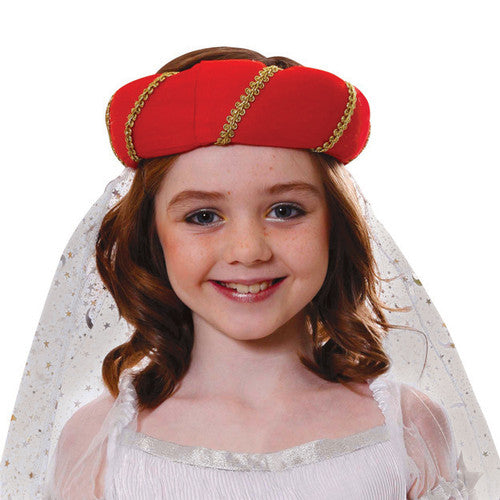 Girl's Medieval Tudor Historical Hat Costume Accessory
