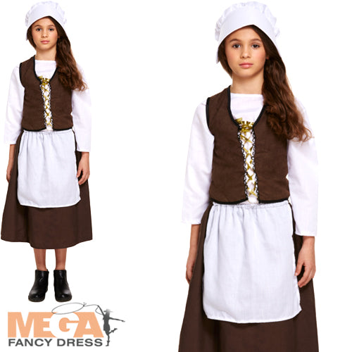 Victorian Maid Girls Historical Service Costume