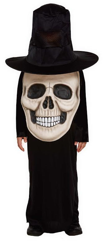 Skull with Giant Face Kids Frightening Skeleton Costume