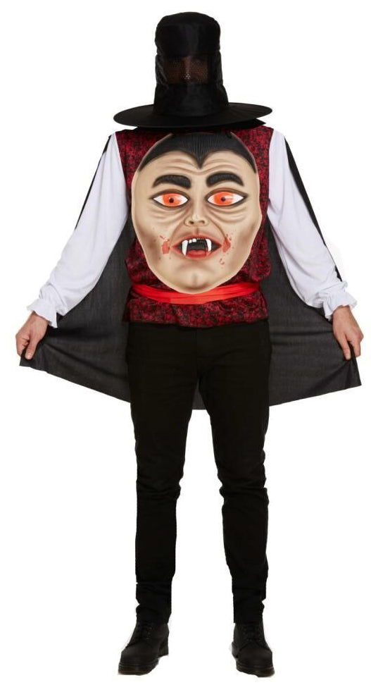 Vampire with Giant Face Mens Costume